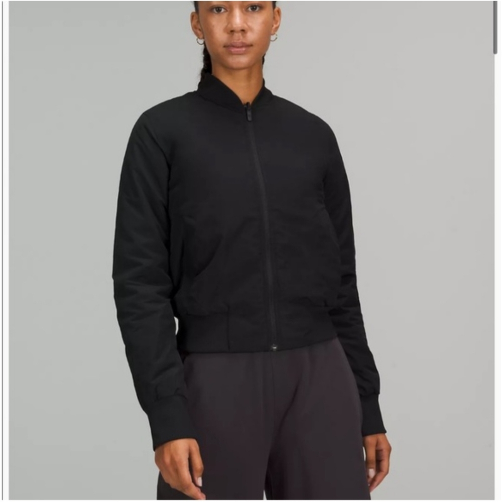 lululemon athletica Black Bomber Jacket